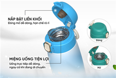 Bình giữ nhiệt trẻ em grippal 420ML Sunhouse KS-TU420GB ảnh 5