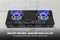 Bếp gas dương kính Sunhouse SHB622PT SHB622PTT ảnh 1