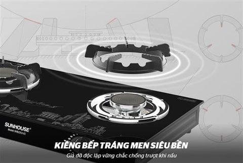 Bếp gas hồng ngoại Sunhouse SHB2202-EC – vùng nấu – ảnh 4