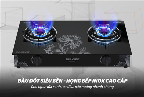 Bếp gas dương kính Sunhouse SHB625PT