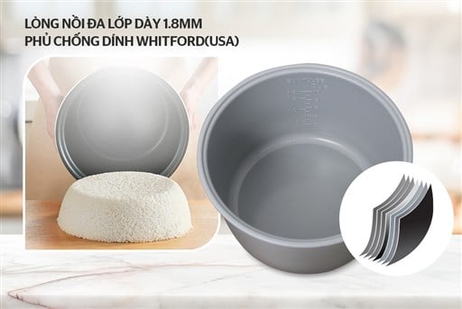 Nồi cơm điện 1.8L Sunhouse SHD8662 – ảnh 4