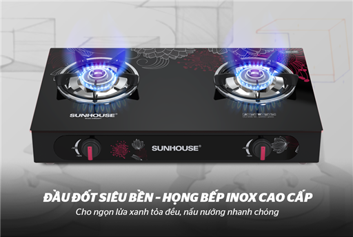 Bếp gas dương kính Sunhouse SHB626PT