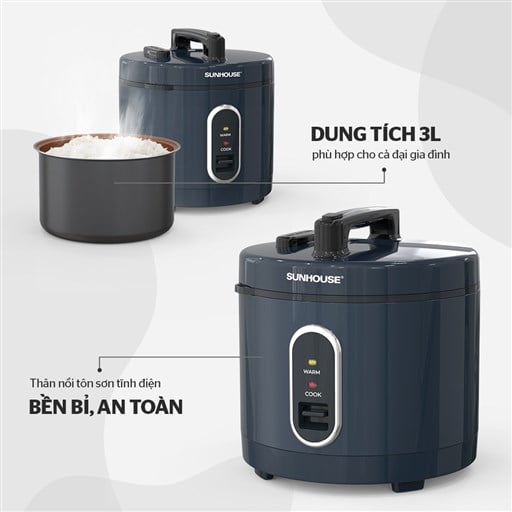 Nồi cơm điện 3L Sunhouse SHD8309 – ảnh 2