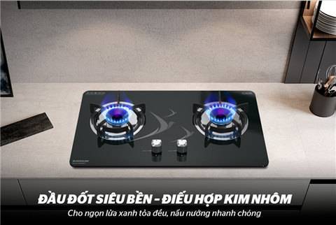 Bếp gas âm kính Sunhouse SHB388PT