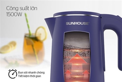 Ấm siêu tốc inox 2 lớp 1.8L Sunhouse SHD1355 – ảnh 6