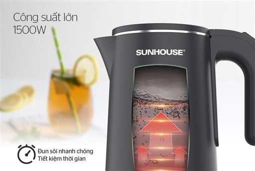 Ấm siêu tốc inox 2 lớp Sunhouse SHD1356 – ảnh 5