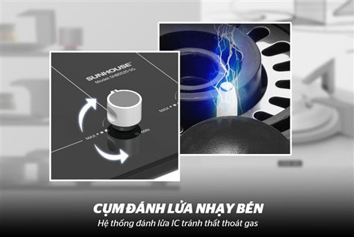 Bếp gas âm kính Sunhouse SHB5525-SG – ảnh 5