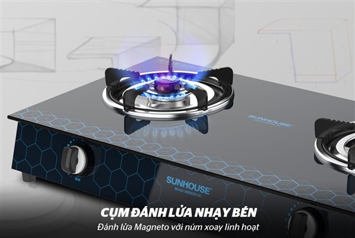 Bếp gas dương kính Sunhouse SHB3065-SG – ảnh 5