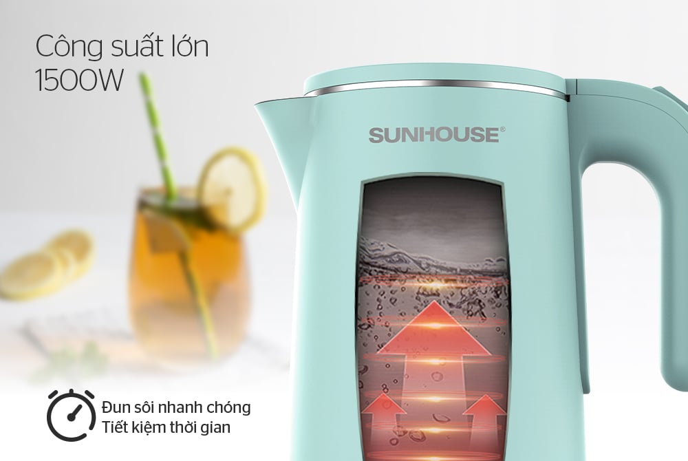 Ấm siêu tốc inox 2 lớp 1.8L Sunhouse SHD1351 – ảnh 7
