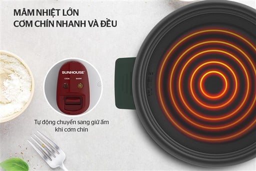 Nồi cơm điện 1.8 l Sunhouse SHD8126 – ảnh 4
