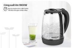 Ấm siêu tốc thủy tinh Sunhouse SHD1215B ảnh 7
