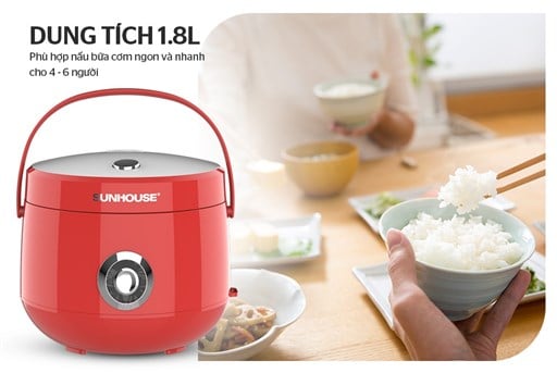 Nồi cơm điện 1.8 l Sunhouse SHD8606R – ảnh 6