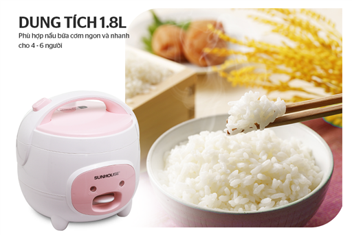 Nồi cơm điện 1.8L Sunhouse SHD8607W – ảnh 5