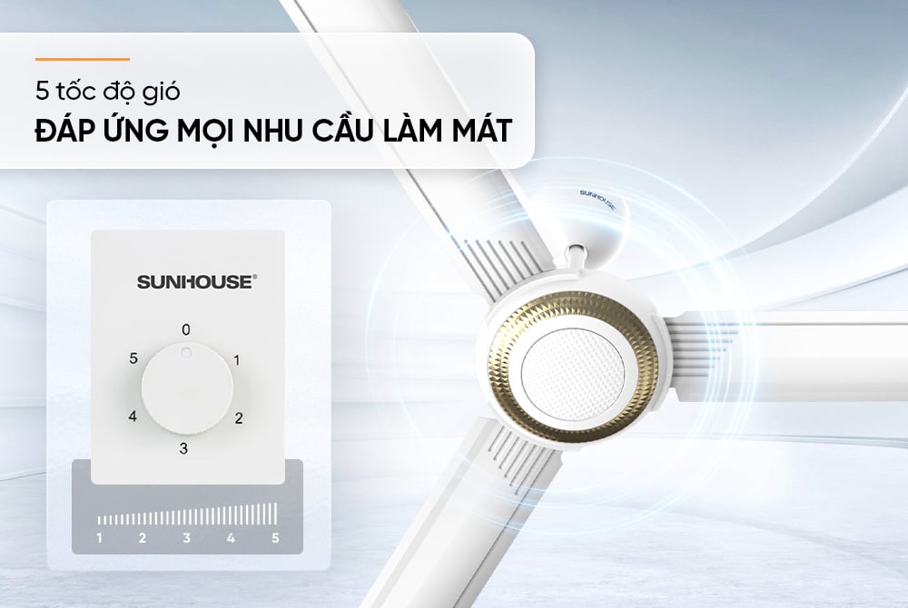 Quạt trần Sunhouse 3 cánh SHD7658 – ảnh 7