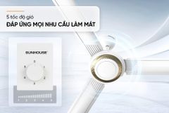 Quạt trần Sunhouse 3 cánh SHD7658 ảnh 7