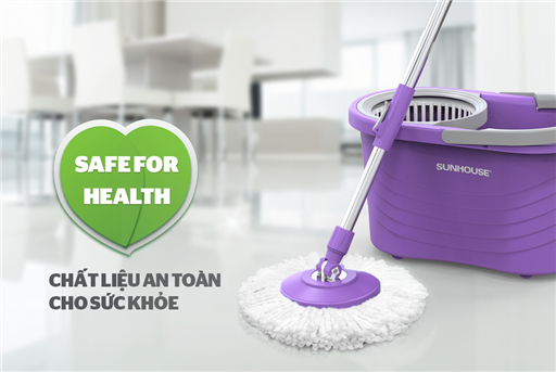 Bộ lau nhà xoay 360 độ Sunhouse KS-CL330CP