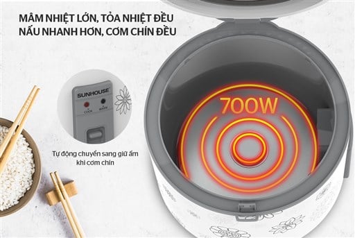 Nồi cơm điện 1.8 l Sunhouse SHD8603 – ảnh 7