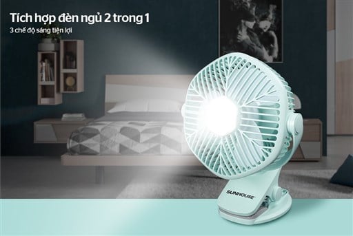 Quạt sạc mini Sunhouse SHD7111 – ảnh 6