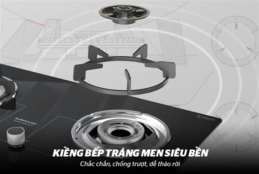 Bếp gas âm kính Sunhouse SHB5525-SG – ảnh 6