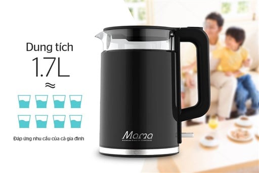 Ấm siêu tốc thủy tinh 1.7L Sunhouse Mama SHD1330 – ảnh 8