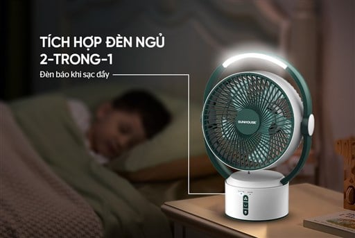 Quạt sạc Sunhouse SHD7116 – ảnh 6