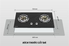 Bếp gas âm kính Sunhouse SHB5515-SG ảnh 8