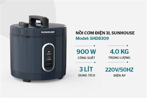 Nồi cơm điện 3L Sunhouse SHD8309 – ảnh 6
