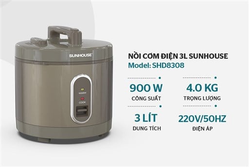 Nồi cơm điện 3L Sunhouse SHD8308 – ảnh 6