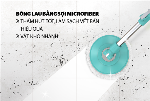 Cây lau nhà xoay 360 độ happy time KH-MO330IB – ảnh 2