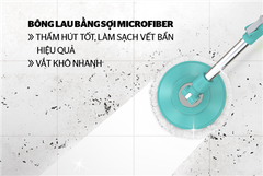 Cây lau nhà xoay 360 độ happy time KH-MO330IB ảnh 2