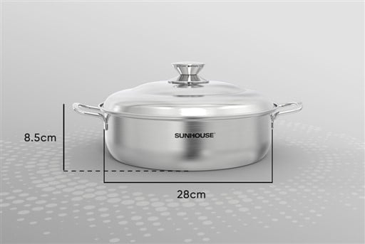Nồi lẩu inox 1 đáy Sunhouse SHG28L – ảnh 5