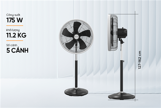 Quạt đứng 5 cánh Sunhouse SHD7396B – ảnh 8