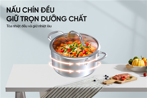 Nồi inox 304 đáy liền Sunhouse SHG706-20 – ảnh 7