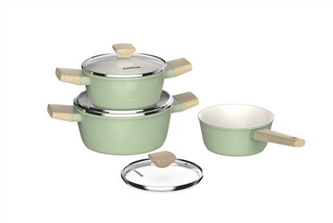 Bộ nồi phủ sứ nano đáy từ Sunhouse healthy SHG7979MT1