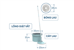 Bộ lau nhà xoay 360 độ thông minh Sunhouse KS-CL235PB ảnh 2