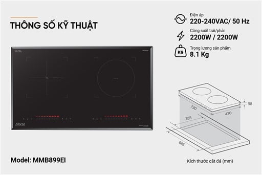 Bếp đôi điện từ hồng ngoại Sunhouse Mama MMB899EI – ảnh 6