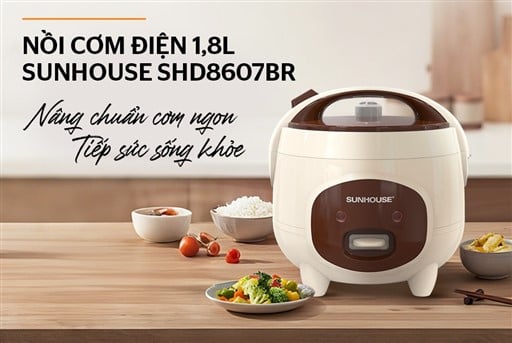 Nồi cơm điện 1,8L Sunhouse SHD8607BR – ảnh 4