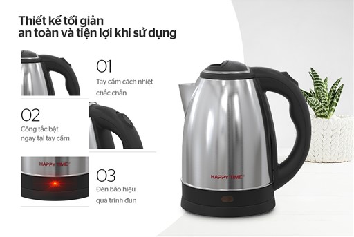 Ấm siêu tốc inox 1.8L happy time HTD1021 – ảnh 5