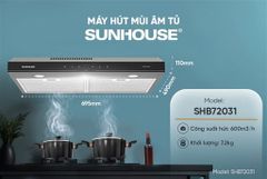 Máy hút mùi kính thẳng Sunhouse SHB72031 ảnh 5