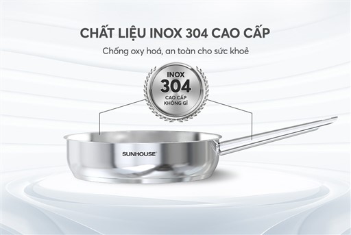 Chảo inox 304 Sunhouse healthy IN28M9 – ảnh 6