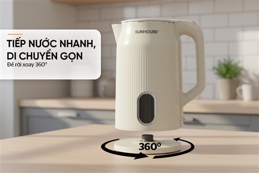 Ấm siêu tốc inox 2 lớp 3L Sunhouse SHD1365 – ảnh 8