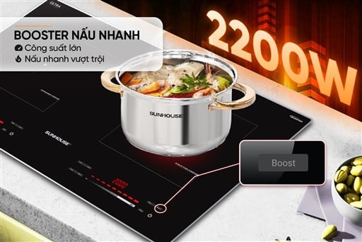 Bếp đôi điện từ hồng ngoại Sunhouse SHB82311 – ảnh 8