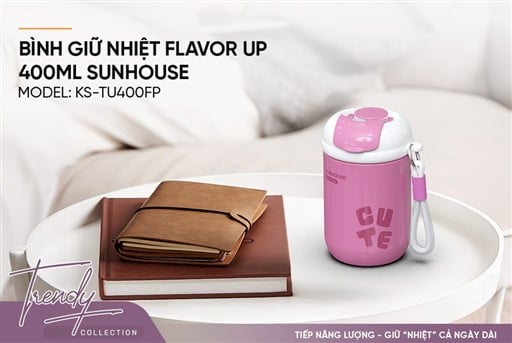 Bình giữ nhiệt flavor up 400ml Sunhouse KS-TU400FP – ảnh 4