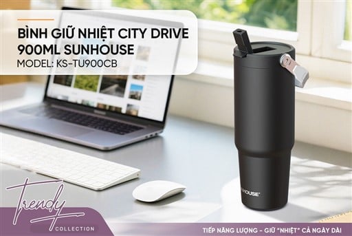 Bình giữ nhiệt city drive 900ML Sunhouse KS-TU900CB – ảnh 4