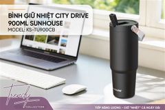 Bình giữ nhiệt city drive 900ML Sunhouse KS-TU900CB ảnh 4