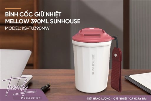Bình cốc giữ nhiệt mellow 390ML Sunhouse KS-TU390MW – ảnh 4