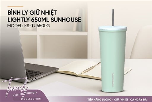 Bình ly giữ nhiệt lightly 650ML Sunhouse KS-TU650LG – ảnh 4