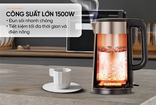 Ấm siêu tốc inox 2 lớp 2L Sunhouse SHD1396 – ảnh 8