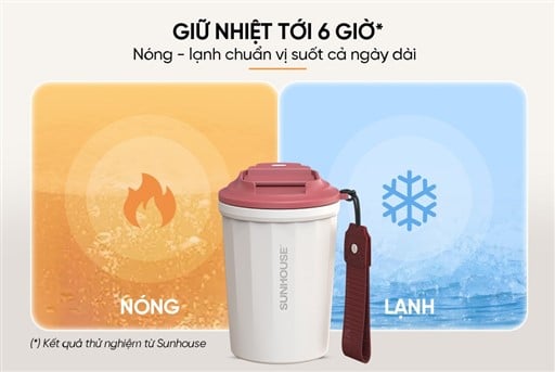 Bình cốc giữ nhiệt mellow 390ML Sunhouse KS-TU390MW – ảnh 6