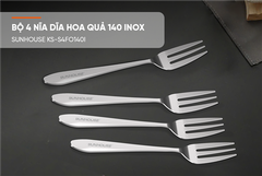 Bộ 4 nĩa dĩa hoa quả 140 inox Sunhouse KS-S4FO140I ảnh 2